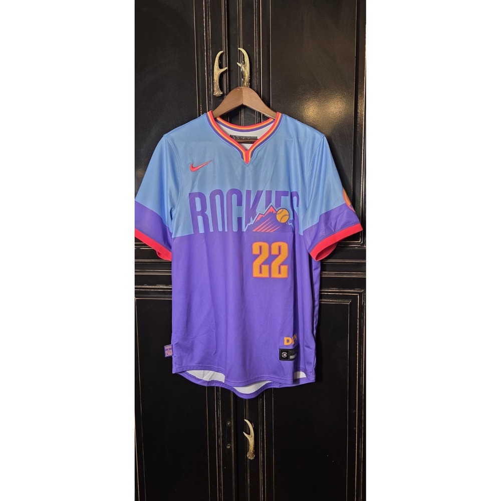 Nike Coppertown Medium Colorado Rockies #22 Jones Baseball Jersey,  Summer